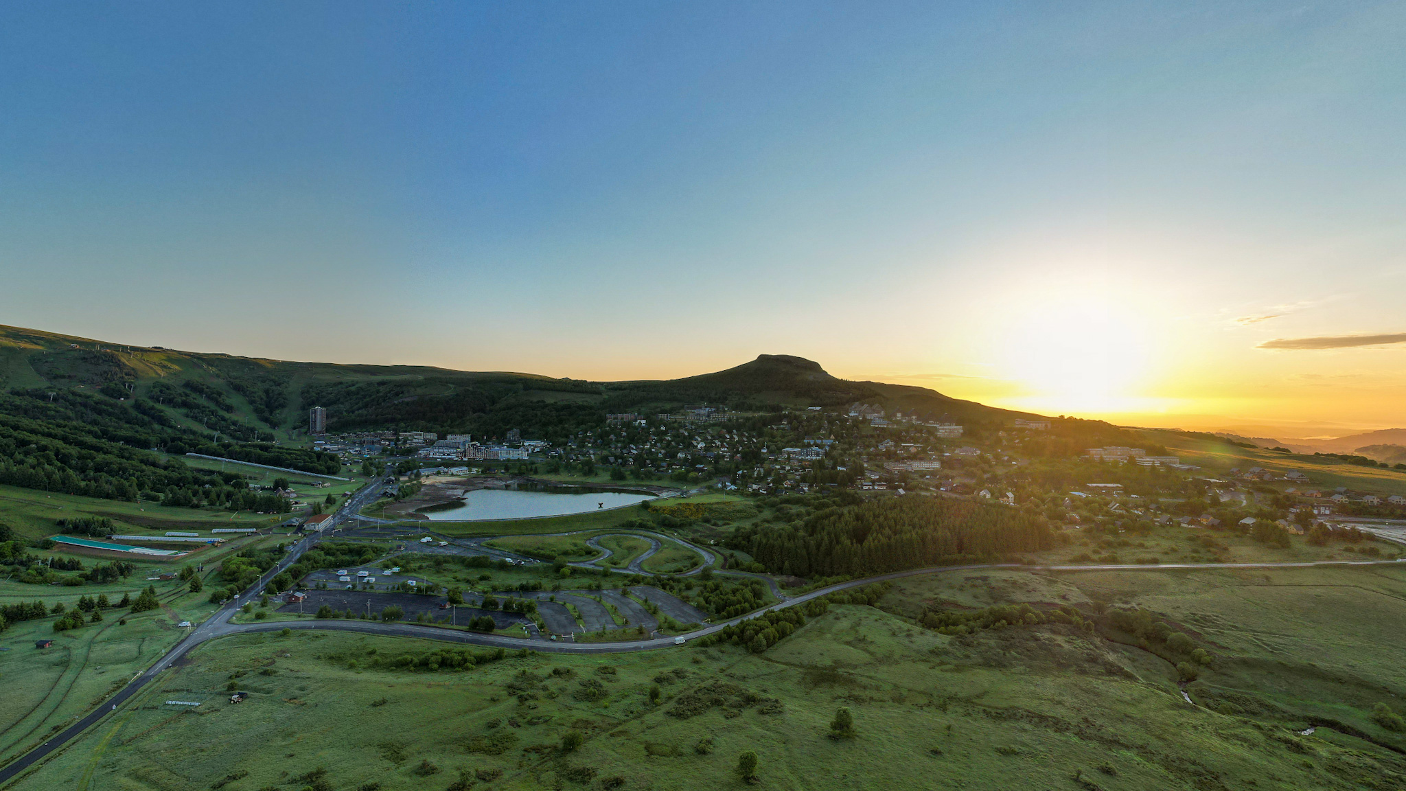 Sunrise over Super Besse and Puy de Chambourguet