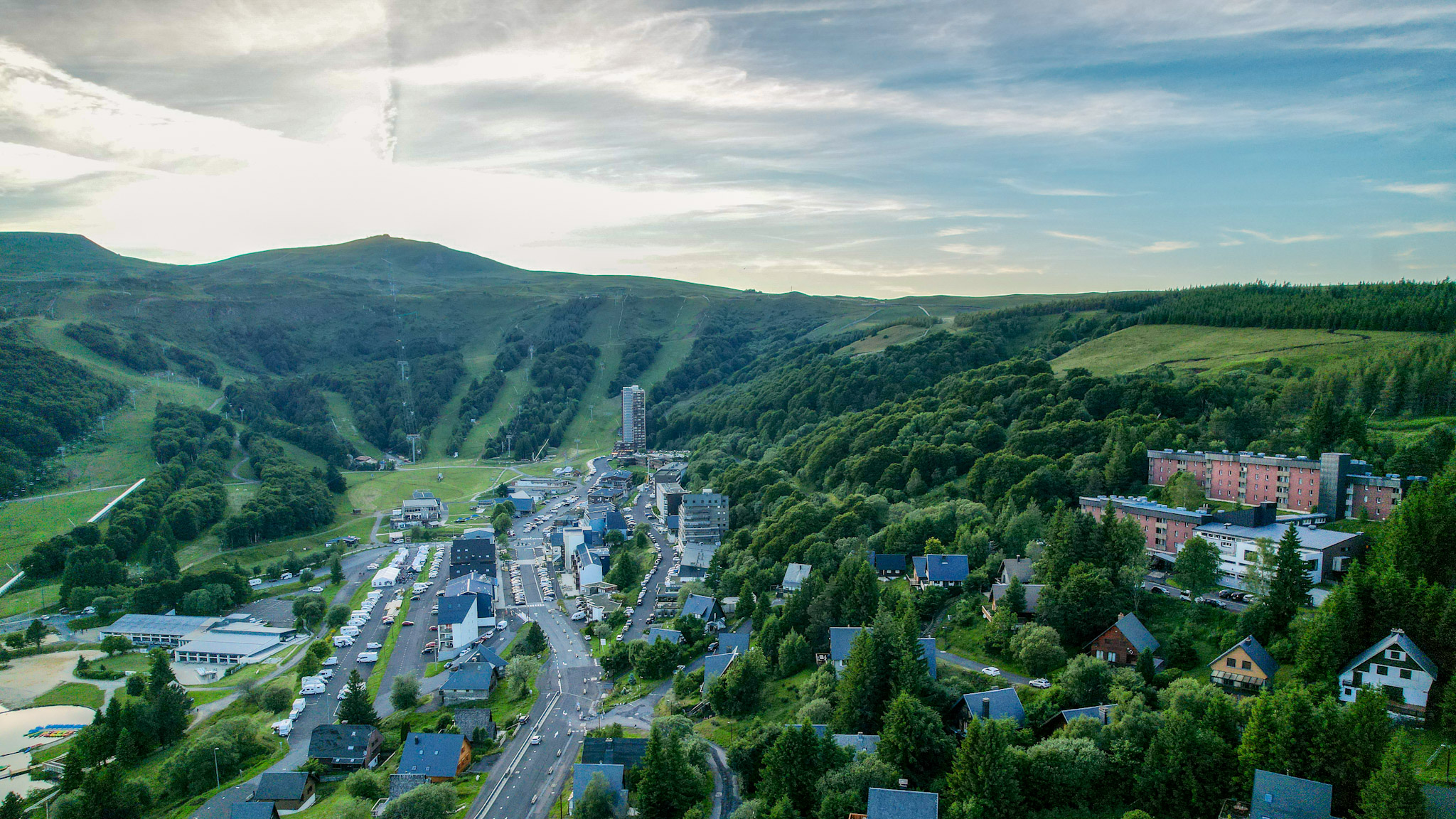 Super Besse resort green at the beginning of July