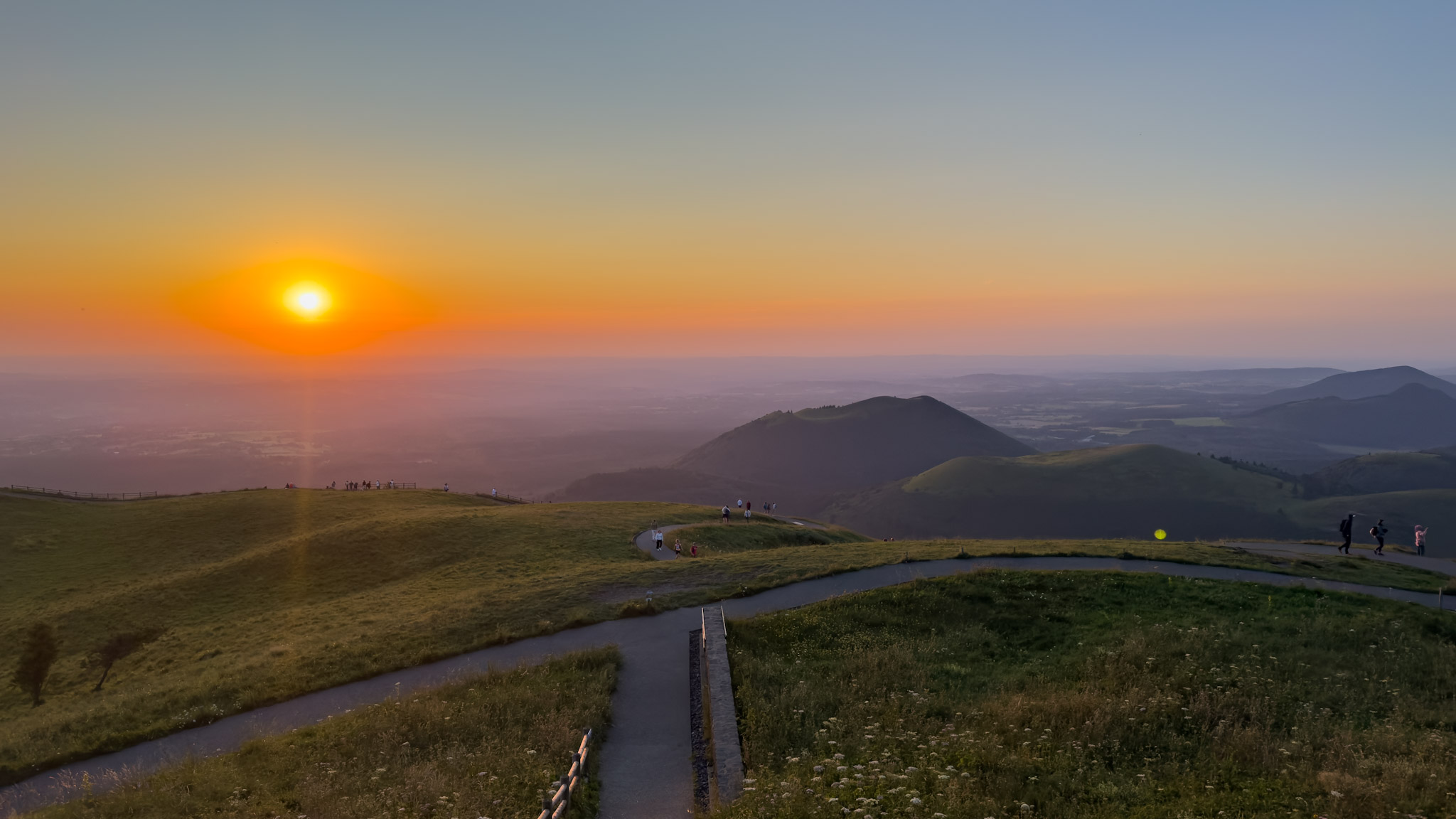 Puy de Dôme Night Tours, Sunset on the Auvergne Volcanoes