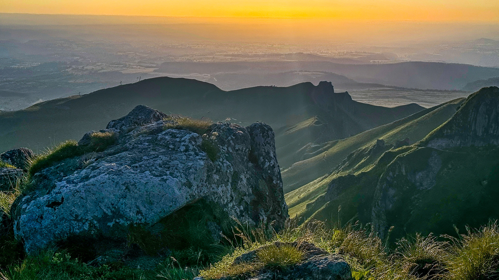 Sunset on the slopes of Puy de Sancy