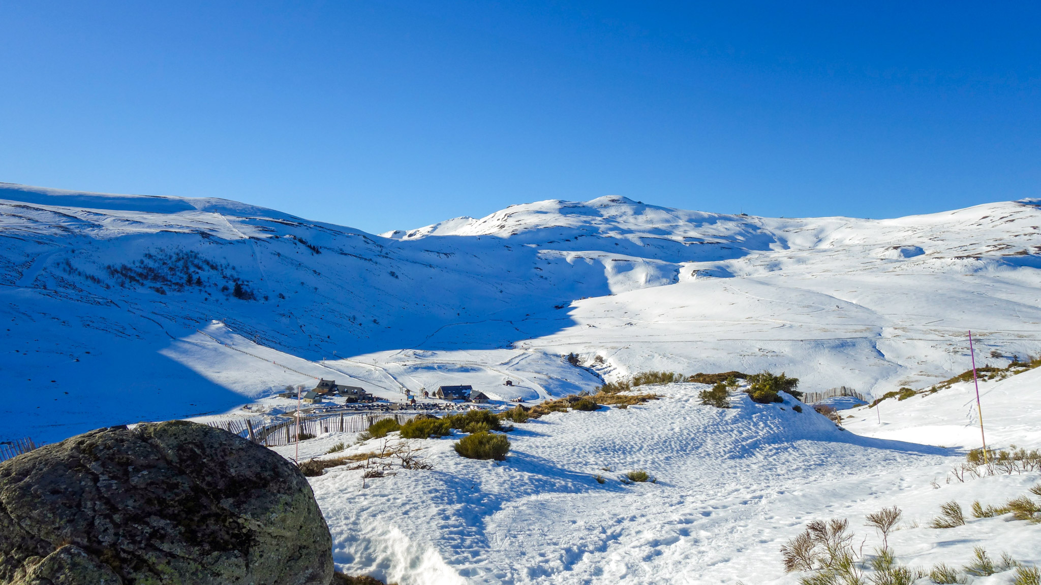 Snowy landscape in Cantal