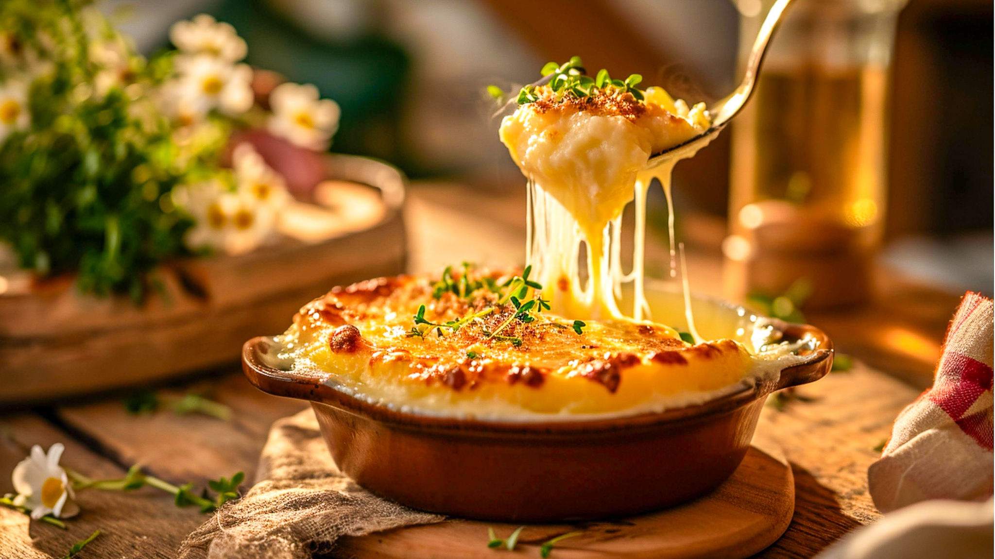 Aligot, a traditional mountain dish